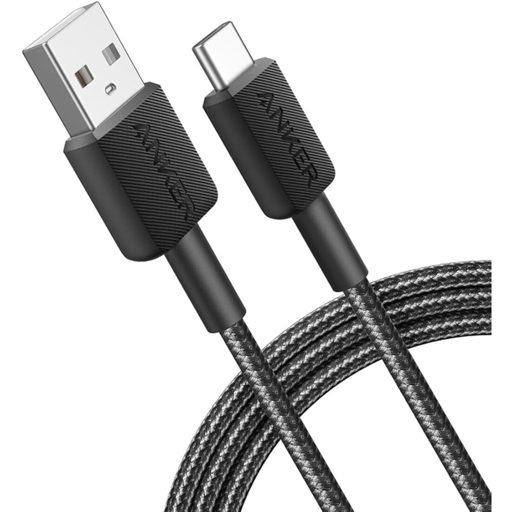 Anker 322 USB-A apa - USB-C apa Adat és töltő kábel - Fekete (90cm) (A81H5G11)-0